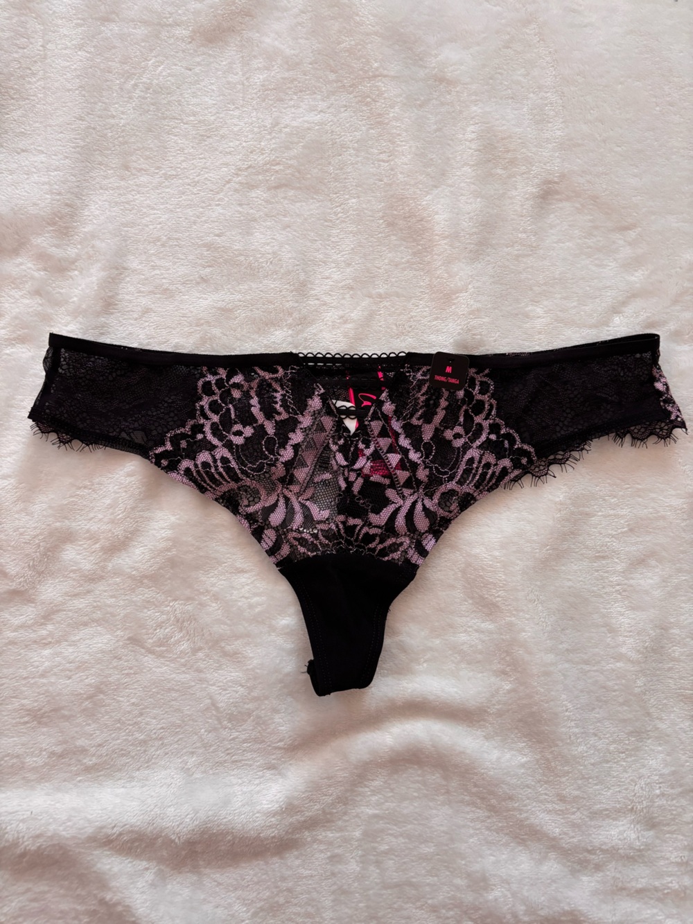 La Senza purple and black lace pantie